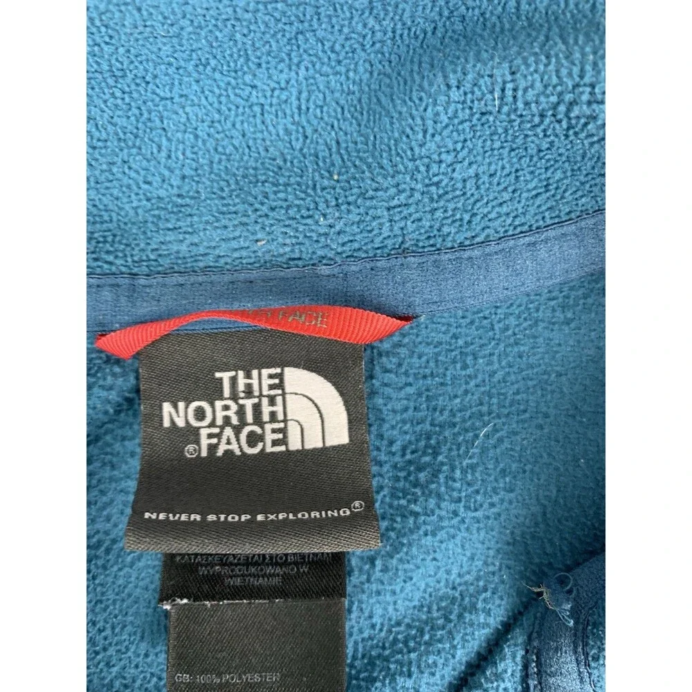 The North Face 1/4 Zip Fleece Pullover Sweater, Teal Green, Men’s Size Medium